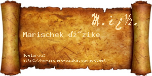 Marischek Őzike névjegykártya